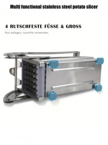 1入組不銹鋼馬鈴薯切片器，家用薯條切割器 - 銀色 - 查看 7