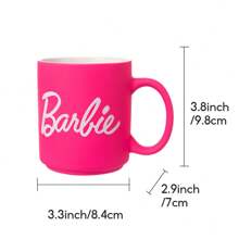 Miniso Taza de cerámica de la Colección Barbie (390 mL) - Rosa Fucsia - Ver 6
