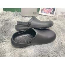 Unisex Slip-Resistant Chef Shoes For Kitchen And Construction Site Safety - Black - View 5