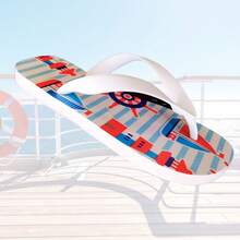 Kids Fashion Slippers - 藍白色 - 查看 2