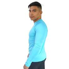 Men Swim Rashguards - Jasnoniebieski - Zobacz 3