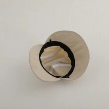 婴儿帽，宽边渔夫帽，适合幼儿男孩和女孩的防紫外线帽子，韩版 - 棕色 - 查看 6