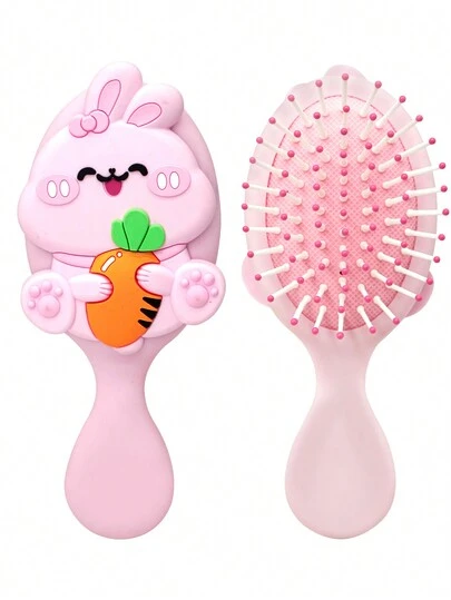 1pc Mini Cute Air Cushion Hair Brush, Soft Portable Massage Hairbrush, Silicone Little Dinosaur Series Comb, Hair Accessory, Hair Styling Tool ,Detangling Hair Brush With Handle For Thin/Curly / Straight, Wet And Dry Hair All Hair Type,Detangling Brush With Flexible Hairbrush Bristles, Hair Brushes For Women & Men,Styling&Hairdressing Tool,Hair Care,Detangler Hair For Back To School,Soothing Scalp Massage,Beauty Stying Hair Tool ,Mini&Portable Brush,Travel Essentials