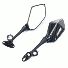 1pair Motorcycle Rear View Mirrors For  CBR600RR 2003-2019 CBR1000RR 2004-2007 LED Turn Signal Sport Bike Rear View Side Mirrors - Black - View 1