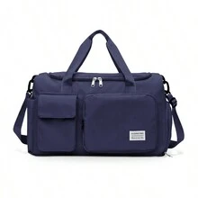 ONDA SHOP Maleta Deportiva con Compartimiento para Zapatos, Bolsa De Mano de Viaje con Correa Resistente E Impermeable Básicas trendy - Gris - Ver 3