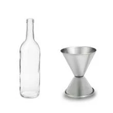 RHINO Double Stainless Steel Drink Jigger, 1 And 2 Oz. Jigger, JIG-2