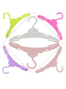 Suitable For 18-Inch American Doll Plastic Hangers, Doll Wardrobe Hangers, Doll Fireplace Hangers, Cute Mini Furniture Decor Accessory Small Hangers (5 Colors Available), Toy Gift For Little Girls & Boys, Birthday & Holiday