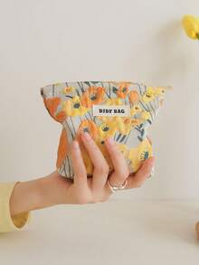 Túi đựng mỹ phẩm họa tiết hoa nhỏ thời trang, Túi vệ sinh du lịch di động, Túi đựng đồ đa chức năng dễ thương và tiện lợi, Thích hợp để đựng mỹ phẩm, dụng cụ trang điểm, thẻ ngân hàng, chìa khóa... - Nhiều màu - Xem 1