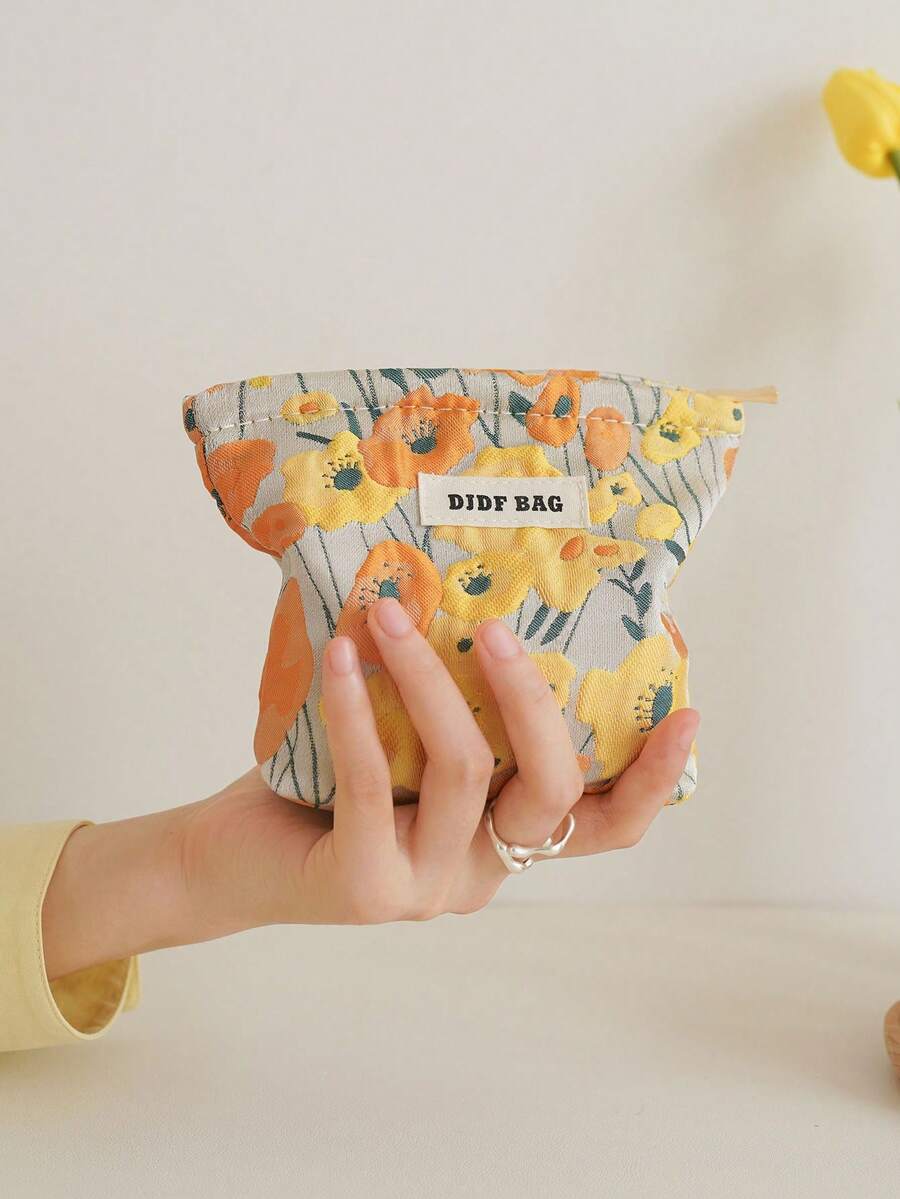 Túi đựng mỹ phẩm họa tiết hoa nhỏ thời trang, Túi vệ sinh du lịch di động, Túi đựng đồ đa chức năng dễ thương và tiện lợi, Thích hợp để đựng mỹ phẩm, dụng cụ trang điểm, thẻ ngân hàng, chìa khóa... - Nhiều màu - Xem 1