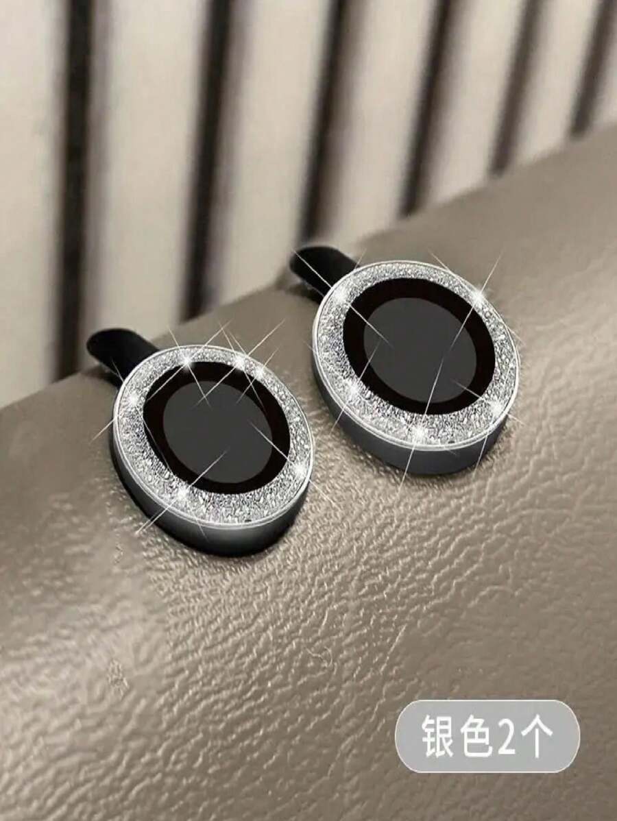 Kit Vidro Película Lente De Câmera Brilho Diamante Para Iphone 11 12 13 14 15 Pro Max Luxo Bling Diamante Camera Lente - FALAR - Visão 1