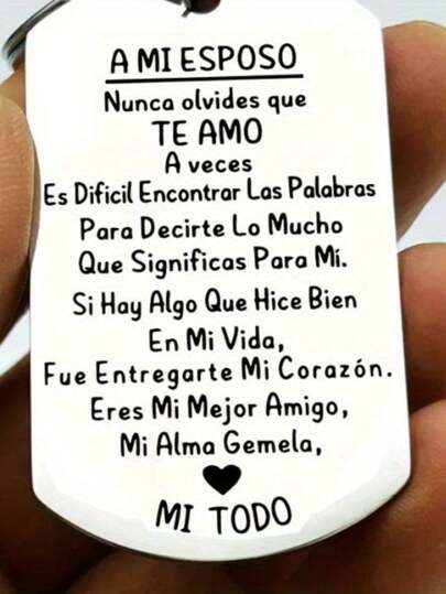 1 Pieza Llavero de acero inoxidable para hombre, regalo de confesión de pareja, regalo del Día de San Valentín, colgante de pareja, accesorio para coche, dije para bolso, mochila para la escuela, estilo gótico y Y2K