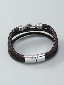 1 Pieza Pulsera Simple Y Moderna Con Diseño De Ancla Para Hombre - ancla - Ver 7