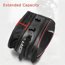 LAICOBEAR Motorcycle Tail Bag Black Motorbike Waterproof Tail Travel Rider Luggage Rear Back Seat Bag Large Capacity Saddle Bag - Black - View 10