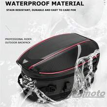 LAICOBEAR Motorcycle Tail Bag Black Motorbike Waterproof Tail Travel Rider Luggage Rear Back Seat Bag Large Capacity Saddle Bag - Black - View 8