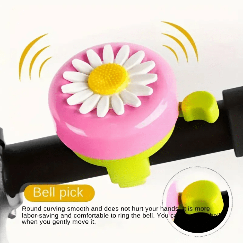 1pc Bike Bell, Daisy Bike Ringtone Clear, Lovely Color, Decorated With