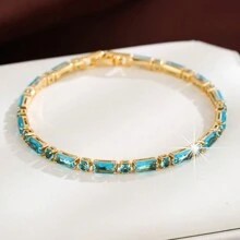 1pc Simple & Fashionable Colorful Cubic Zirconia Bracelet - Bracelet - View 17
