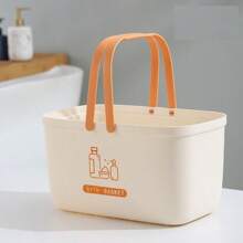 New Bathroom Storage Basket, Portable Bath Shower Caddy, Multifunctional Drain Water Basket For Household Use - Orange - View 1