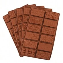 1pc Non-Stick 3d Chocolate Bar Silicone Mold For Diy Wax Melts, Candy, Cupcake, Mousse, Tarts, Soap Making