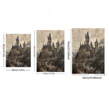 1幅中世纪城堡油画，帆布材质，复古风格，适用于墙面装饰，如房间、走廊、卧室、办公室、客厅等（无框/有框）。 - 黑色 - 查看 8