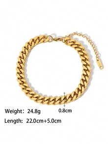 Uworld 1pc 18k Gold Plated Personalized Fashionable Foot Chain In Large, Medium And Small Sizes Suitable For Ladies To Wear On Beach In Summer - Yellow Gold - View 7