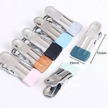 5/10入組DIY皮革工藝金屬輔助縫線夾手工固定皮革工具無縫夾子 - 5色 - 查看 2