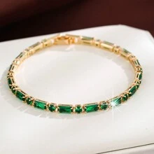1pc Simple & Fashionable Colorful Cubic Zirconia Bracelet - Bracelet - View 14