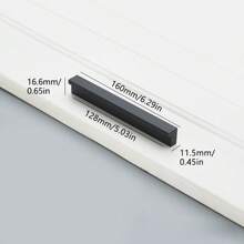 1 Miếng Đen Vàng Hiện đại Tủ Phòng bếp Phần cứng Tủ Tủ đóng tường Kéo L Quán bar Hợp kim nhôm Tủ Ngăn kéo Núm Hộp Xử lý - màu đen - Xem 7