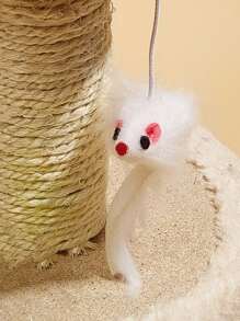 1个宠物毛绒猫抓柱，适合猫咪，缓解无聊，磨爪，自娱自乐（随机颜色铃铛球）