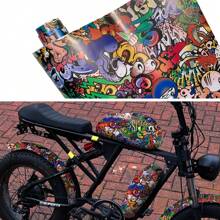 1 Roll Cartoon Graffiti Car Wrap Vinyl Film, Waterproof And Scratch-Resistant, Suitable For All Vehicle Models - Size - View 4
