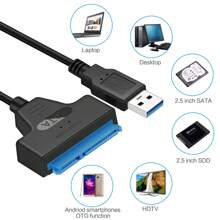 SATA To USB 3.0 USB-C Adapter Cable Up To 6 Gbps For 2.5 Inch External HDD SSD Hard Drive SATA 3 22PIN USB 2.0 To Sata III Cord SATA To USB