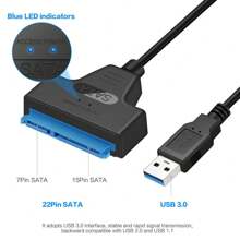 SATA To USB 3.0 USB-C Adapter Cable Up To 6 Gbps For 2.5 Inch External HDD SSD Hard Drive SATA 3 22PIN USB 2.0 To Sata III Cord SATA To USB