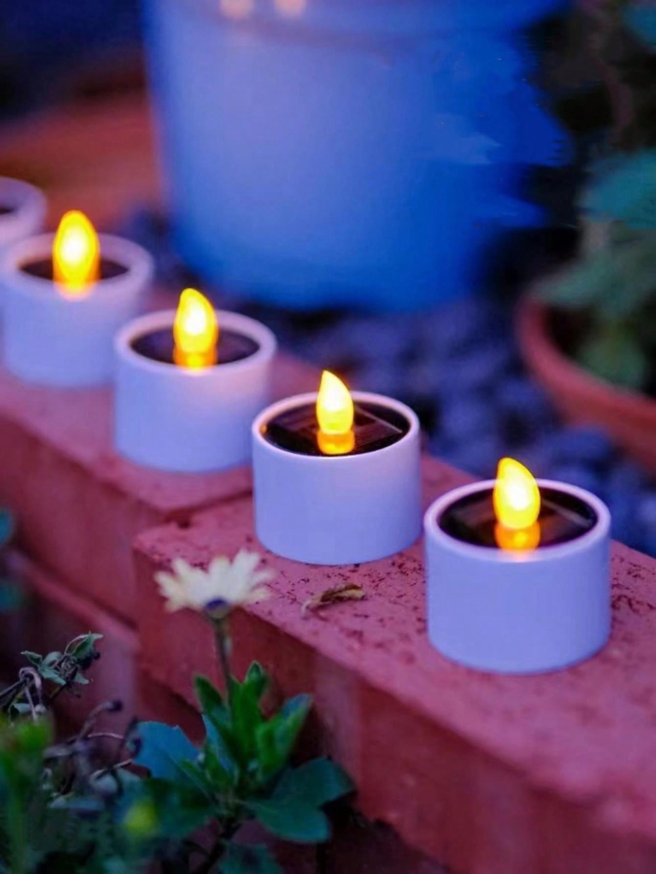 6pcs SolarPowered Outdoor Waterproof Led Garden Candle Light