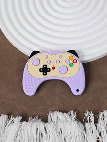 1pc Hand-Sized Silicone Game Machine Shaped Teether, Perfect Sensory Toy For Baby's Teething - Purple - View 2