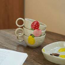 Korean Style Cute Bear Waist Ceramic Mug With Creative Cartoon Print For Coffee, Milk, Tea, Perfect Gift For Friends' Kids' Birthday, Office Use - Multicolor - View 5