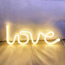 1 tấm biển hiệu đèn neon tình yêu, đèn neon hình trái tim tình yêu XOXO Rose, dùng pin hoặc USB, trang trí để bàn hoặc treo tường, kích thước 13,5 x 5,11 inch (34,5 x 13 cm) - trắng - Xem 14