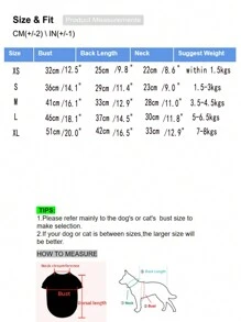1件夏威夷印花可爱宠物T恤，适合猫咪和小型犬 - 彩色 - 查看 3