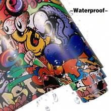 1 Roll Cartoon Graffiti Car Wrap Vinyl Film, Waterproof And Scratch-Resistant, Suitable For All Vehicle Models - Size - View 8