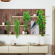 4pcs Artificial Hanging Plants, Potted Green Faux Grass & Ferns Plant, Fake Succulent Plant Hangers, Mandala Vine, Ivy For Wall Shelf, Home, Yard, Garden, Indoors And Outdoors Decoration, Valentine Day, Gift Gifts Birthday Graduation