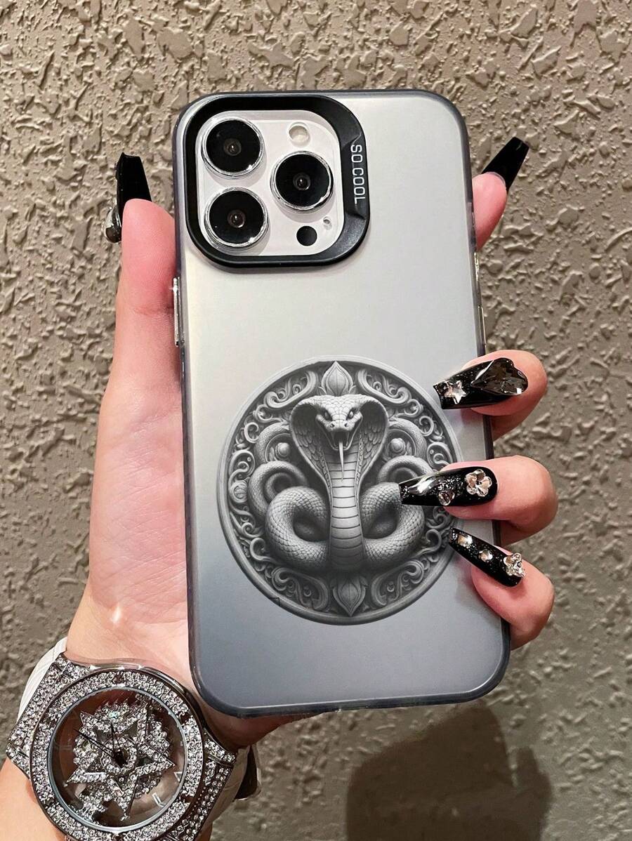 Cobra Snake Sticking Out Tongue Statue Imd New Electroplate Metal