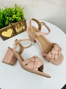 Women Heeled Sandals - Màu nâu  Mocha - Xem 2