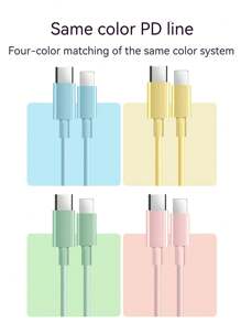 1 Sets Fit Fast Charging 20W PD Type C Power Wall Charger With 3ft (About 1 Meter) Charging Cable Compatible With IPhone IPad