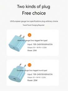 1 Sets Fit Fast Charging 20W PD Type C Power Wall Charger With 3ft (About 1 Meter) Charging Cable Compatible With IPhone IPad