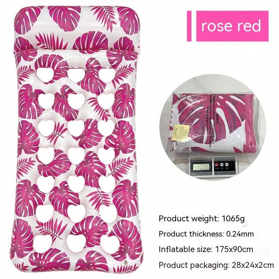 Inflatable Thickened Water Floating Mat, Maple Leaf Shaped Water Party ...