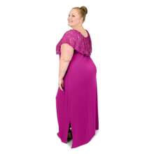 Lace Maxi Dress - Hot Pink - View 5
