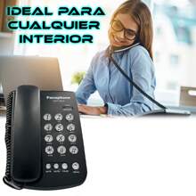 Desktop Landline Telephone With Cable And Large Button For Office, Home, Hotel, Desk Telephone With Cable Office Telephone Large Button Telephone Landline Telephone - nero - Visualizzare 5