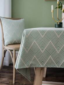 1 Miếng Phong cách Bắc Âu Họa tiết Hình học Khăn trải bàn Đối với Ăn uống Bàn - màu xanh lá - Xem 4