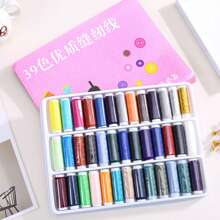 39 Colors Household Sewing Machine Thread Set With Large Needle Storage Box And Embroidery Threads, Random Color - Multicolor - View 1