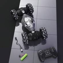 遙控變形越野車，隨機顏色，配有橫向奔馳輪和一個遙控器。有灰色，紅色和藍色可選。遙控器電池需另行購買，實際產品可能會有差異。 - 彩色 - 查看 6