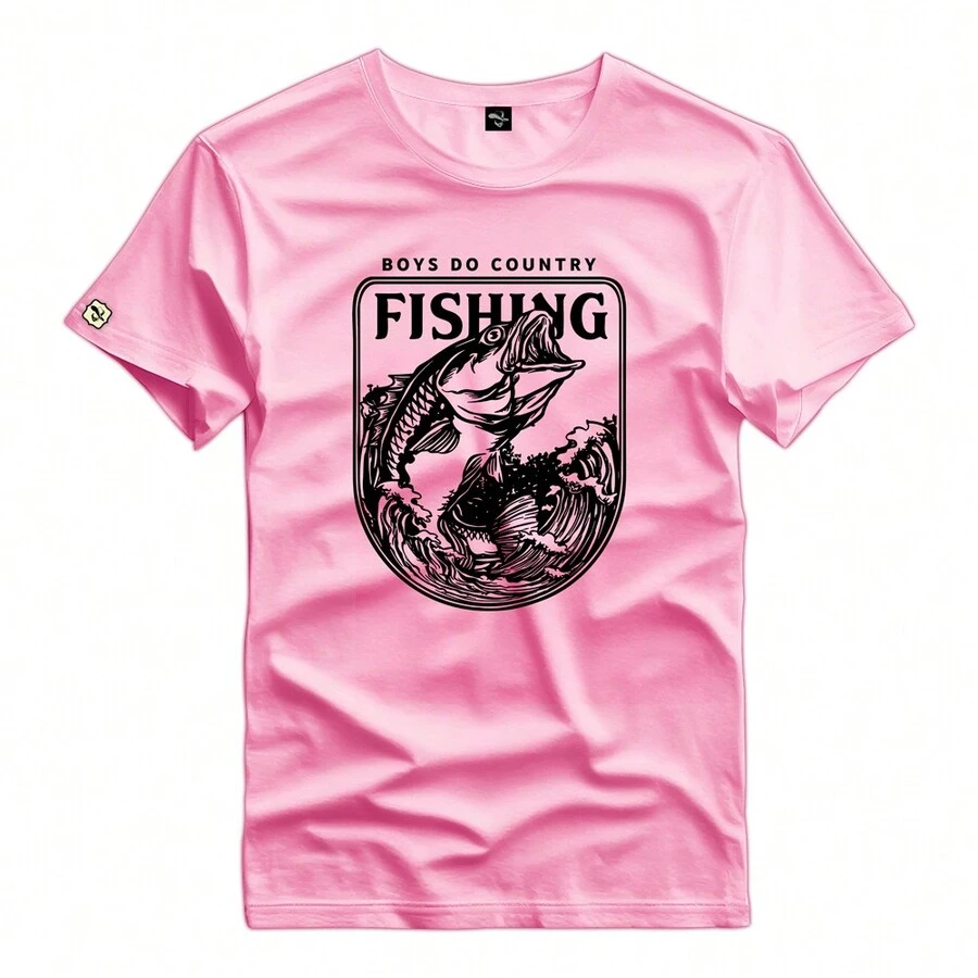 Men T-Shirts - 粉色 - 查看 1