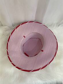 Sombrero Vaquero Vaquerita Disfraz Comisario Sheriff Niño/Niña - Rojo - Ver 3